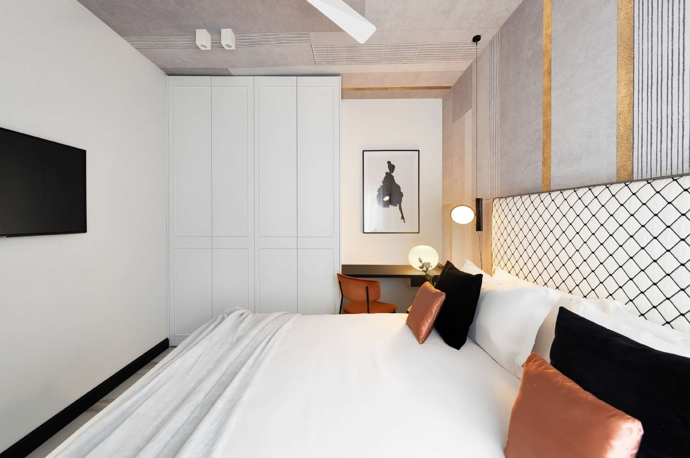 Bedroom in a residence in the historic centre